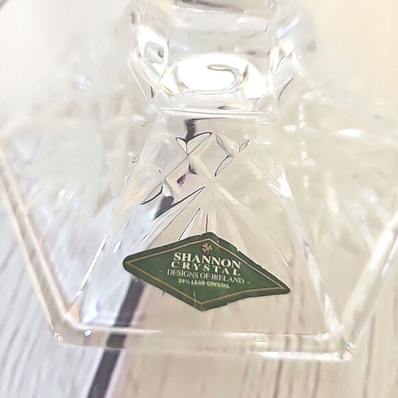 Shannon Crystal Designs of Ireland Taper Pillar Candle Holder Pineapple Design - Picture 3 of 6